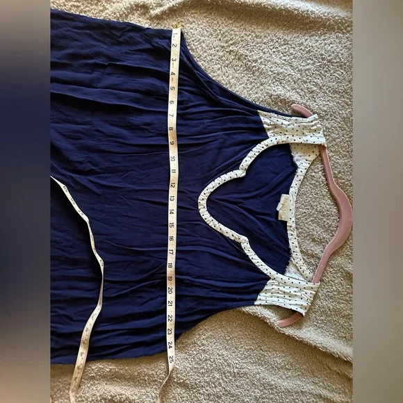 Aesthetic retro ModCloth sleeveless top white polka dot trim. Plus size 3X - Picture 9 of 11